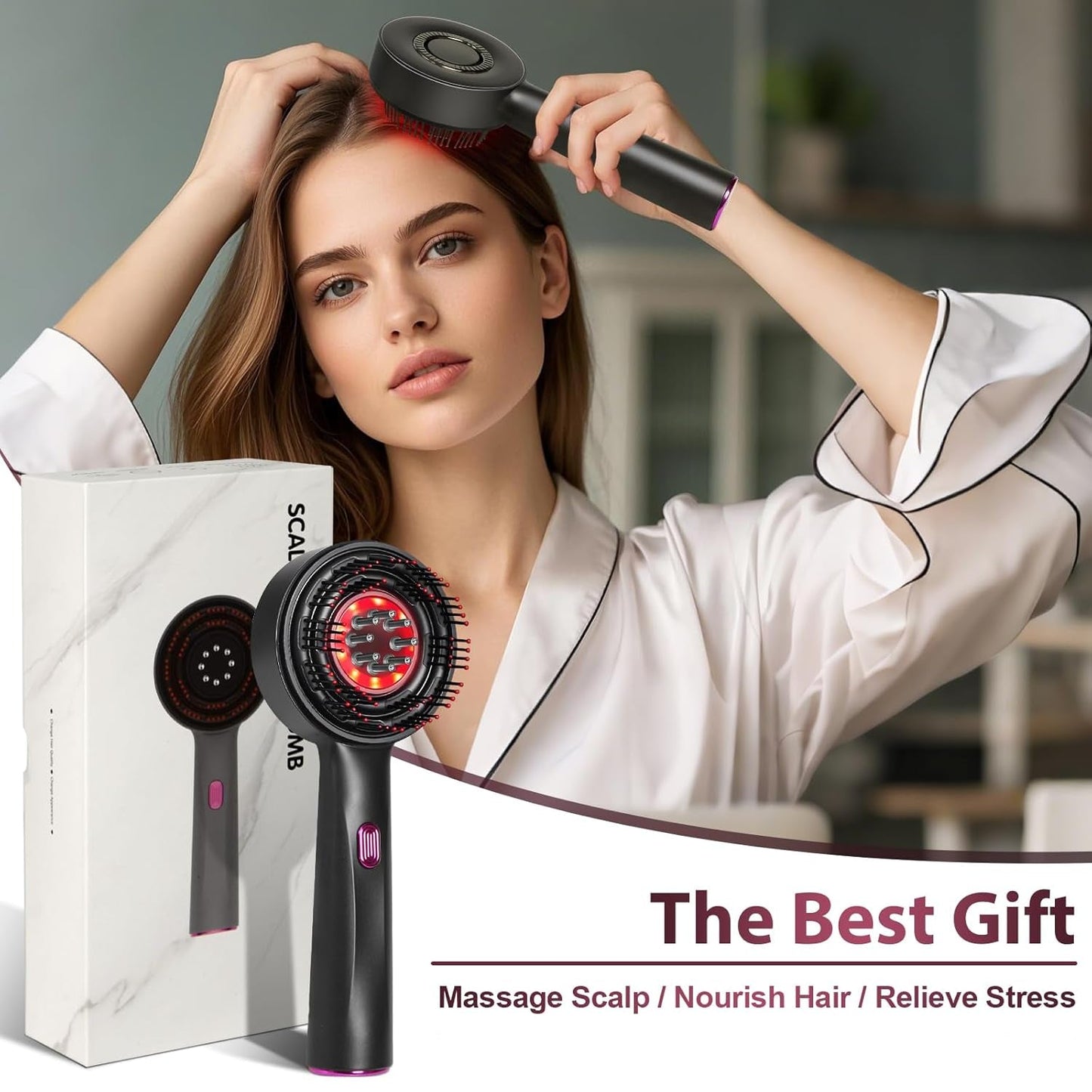 3 in 1 Electric Scalp Massage Comb - Luren Store