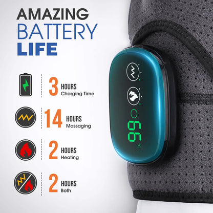 Electric Heating Shoulder Massage Heated Back Shoulder Brace Adjustable Heating Shoulder Massage Belt For Arm Muscle Relaxation - Luren Store