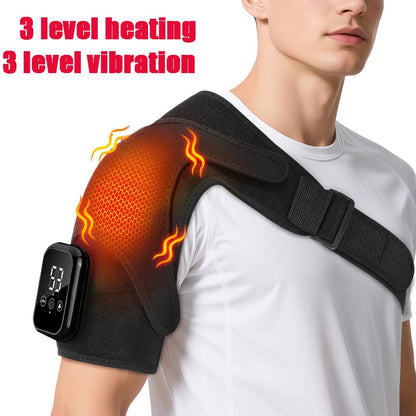 Electric Heating Shoulder Massage Heated Back Shoulder Brace Adjustable Heating Shoulder Massage Belt For Arm Muscle Relaxation - Luren Store