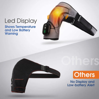 Electric Heating Shoulder Massage Heated Back Shoulder Brace Adjustable Heating Shoulder Massage Belt For Arm Muscle Relaxation - Luren Store