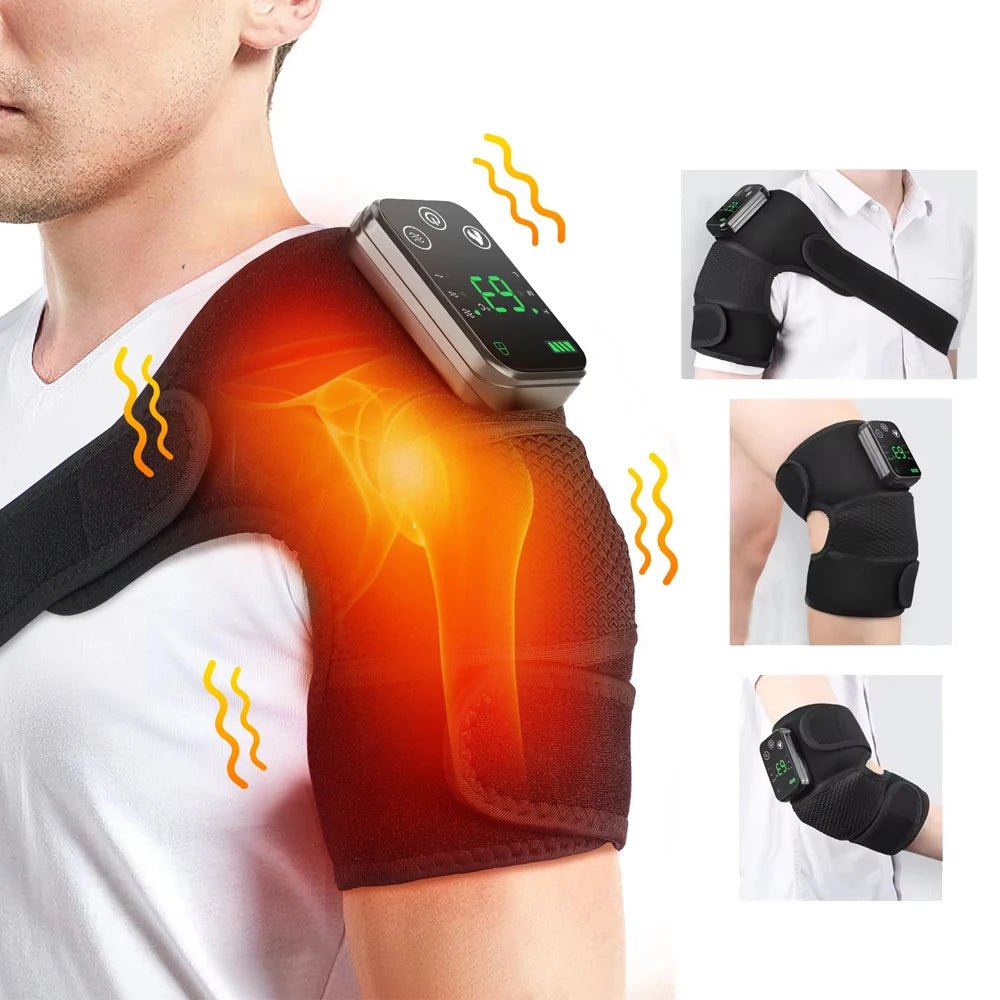 Electric Heating Shoulder Massage Heated Back Shoulder Brace Adjustable Heating Shoulder Massage Belt For Arm Muscle Relaxation - Luren Store