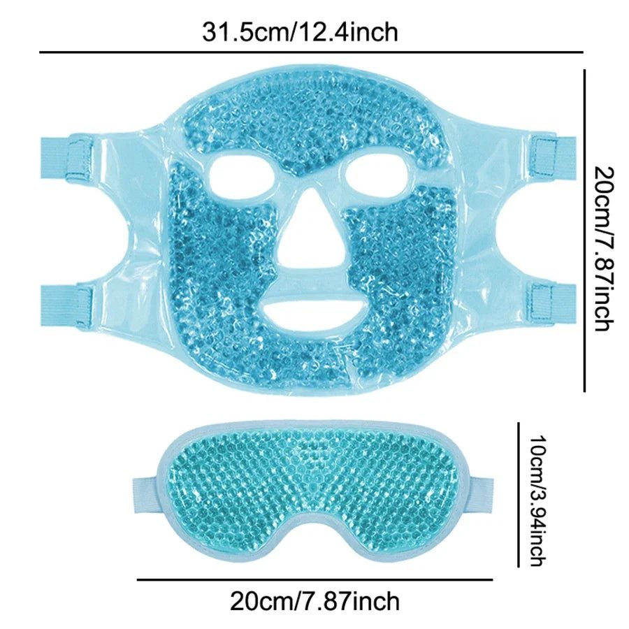 Gel Cooling Ice Face Eye Mask Facial Mask Hot Cold Compress Pack Gel Beads Cold Face Eye Mask Ice Pack,Compress Sleeping FaceSPA - Luren Store