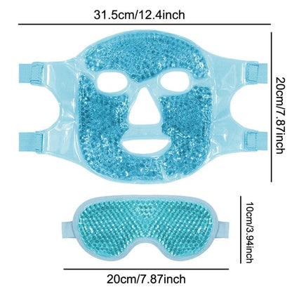 Gel Cooling Ice Face Eye Mask Facial Mask Hot Cold Compress Pack Gel Beads Cold Face Eye Mask Ice Pack,Compress Sleeping FaceSPA - Luren Store