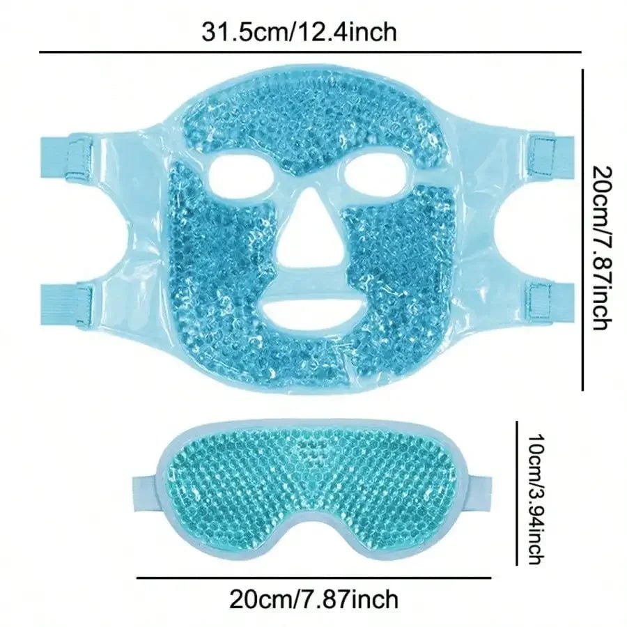 Gel Cooling Ice Face Eye Mask Facial Mask Hot Cold Compress Pack Gel Beads Cold Face Eye Mask Ice Pack,Compress Sleeping FaceSPA - Luren Store