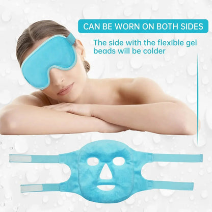 Gel Cooling Ice Face Eye Mask Facial Mask Hot Cold Compress Pack Gel Beads Cold Face Eye Mask Ice Pack,Compress Sleeping FaceSPA - Luren Store