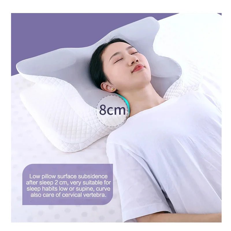 Memory cotton butterfly shaped pillow Slow rebound cow horn pillow Cervical pillow - Luren Store
