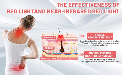 NEW 140PCS LED Red Light Therapy Belt Infrared Light Therapy Wrap660nm&850nm for Body with Timer Back Shoulder Waist Pain Relief - Luren Store