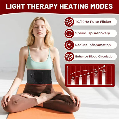 NEW 140PCS LED Red Light Therapy Belt Infrared Light Therapy Wrap660nm&850nm for Body with Timer Back Shoulder Waist Pain Relief - Luren Store