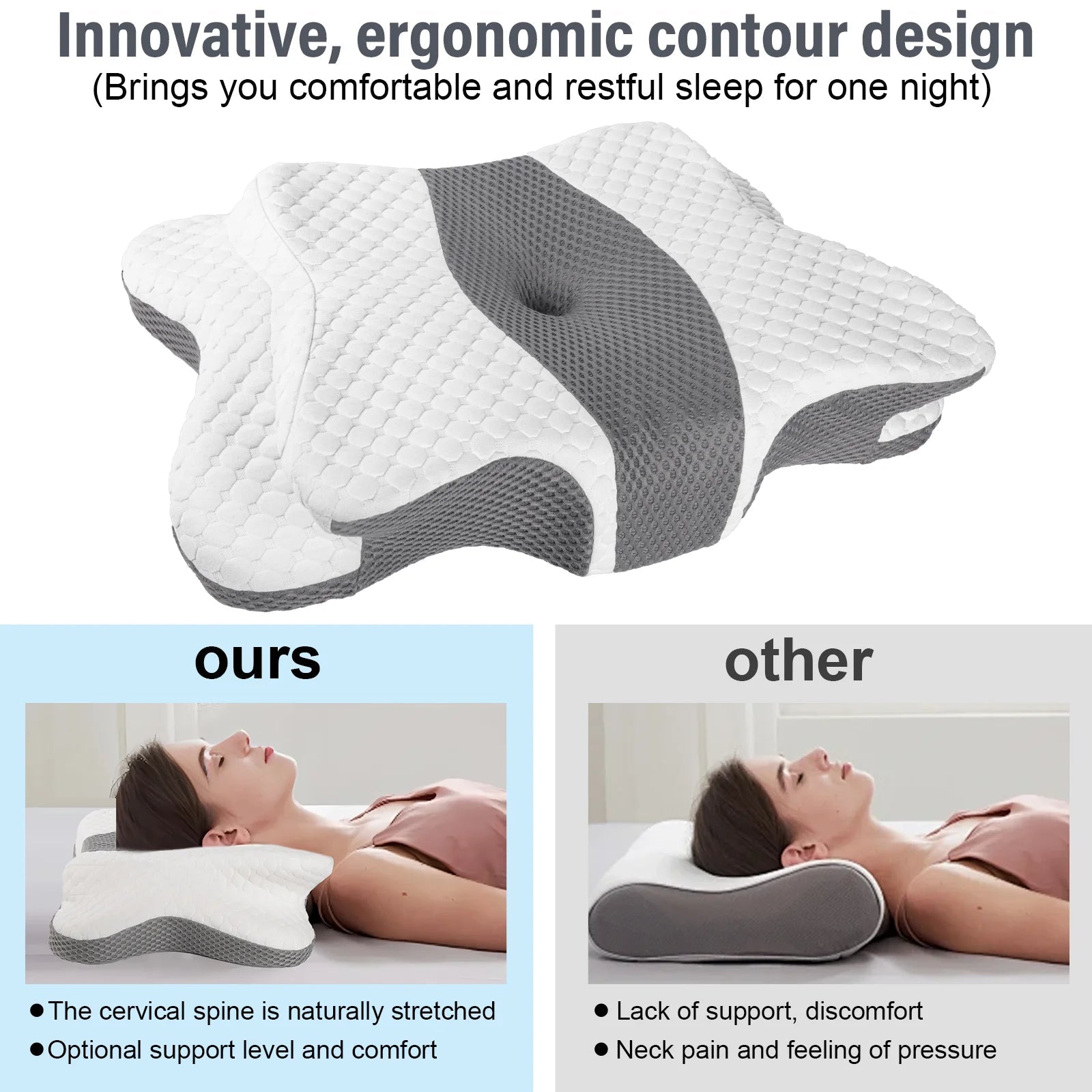 SleepAlign™ Ergonomic Pillow - Luren Store