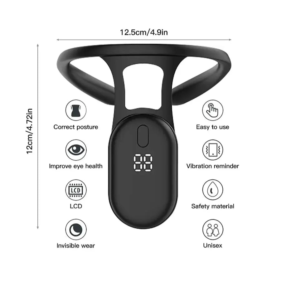 Smart Posture Corrector Miicro Vibration Posture Training Reminder Sensor Back Posture Neck Hump Corrector for Adult Kids - Luren Store