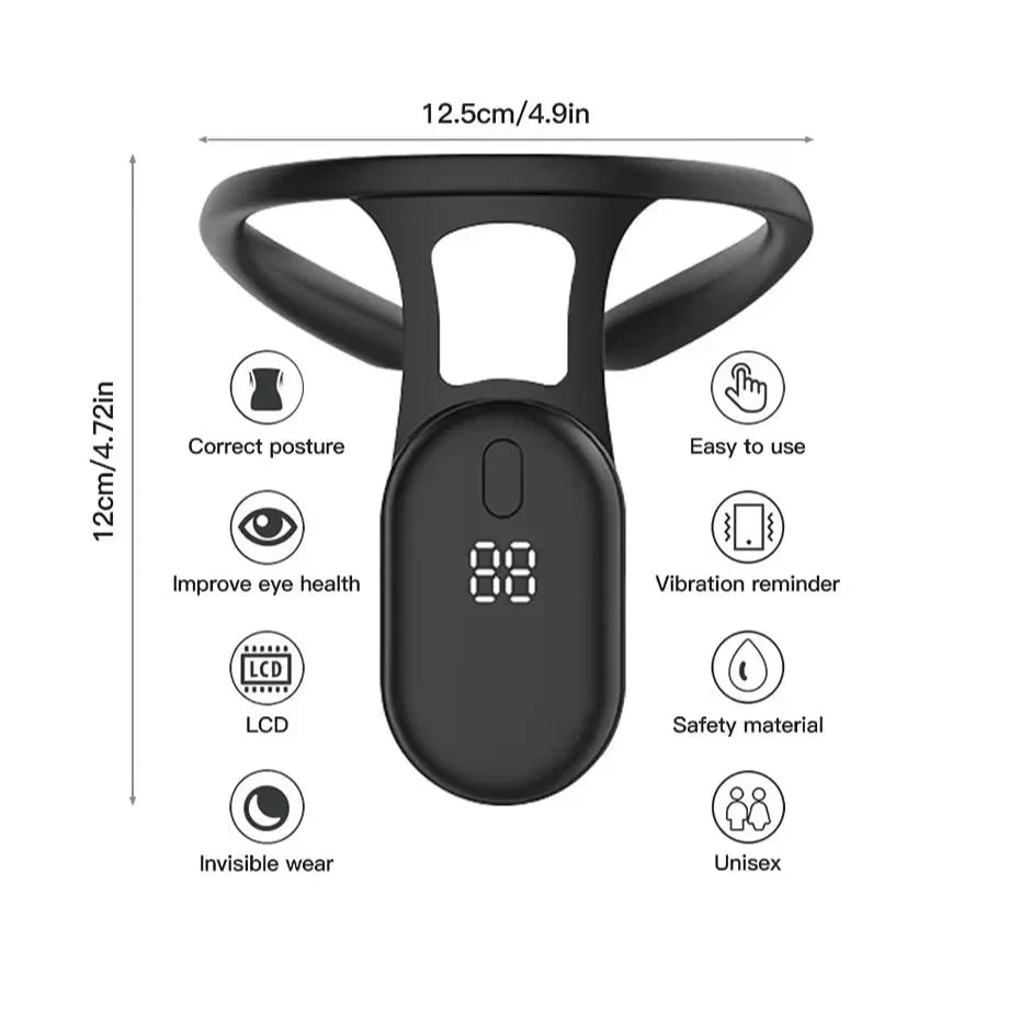 Smart Posture Corrector Miicro Vibration Posture Training Reminder Sensor Back Posture Neck Hump Corrector for Adult Kids - Luren Store